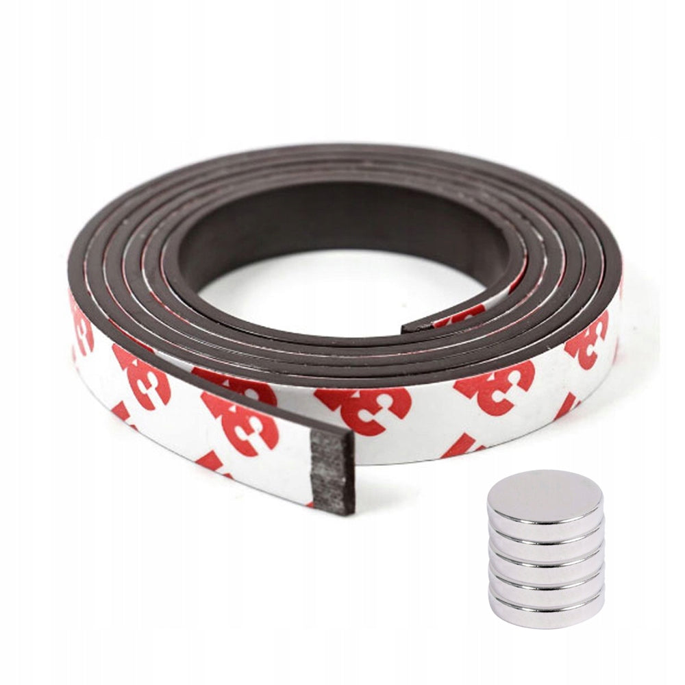 MAGNETIC TAPE with adhesive 3M SELF-ADHESIVE, DIMENSIONS: 500cm / 15mm / 1,5mm