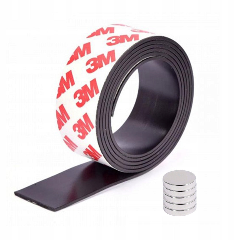 MAGNETIC TAPE with adhesive 3M SELF-ADHESIVE, DIMENSIONS: 500cm / 30mm / 1,5mm Number of pieces on offer 1 szt.