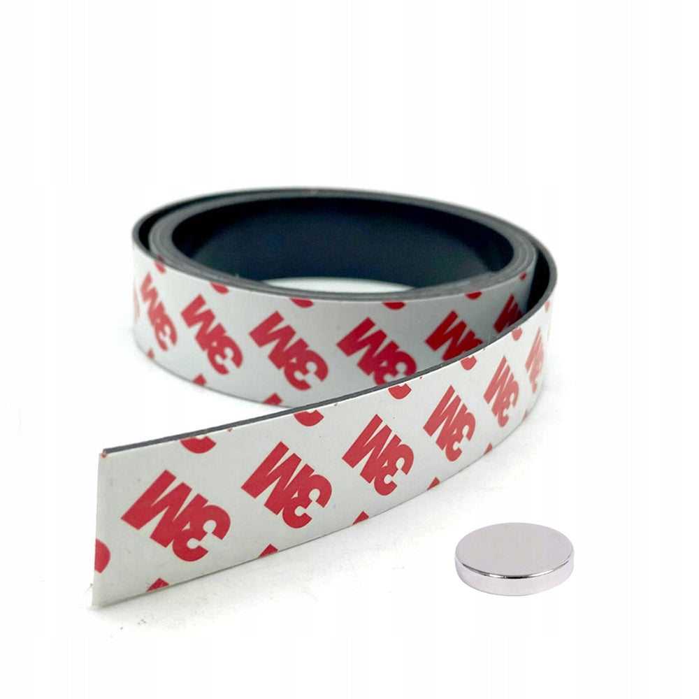 MAGNETIC TAPE with adhesive 3M SELF-ADHESIVE, DIMENSIONS: 500cm / 30mm / 1,5mm Packaging status original
