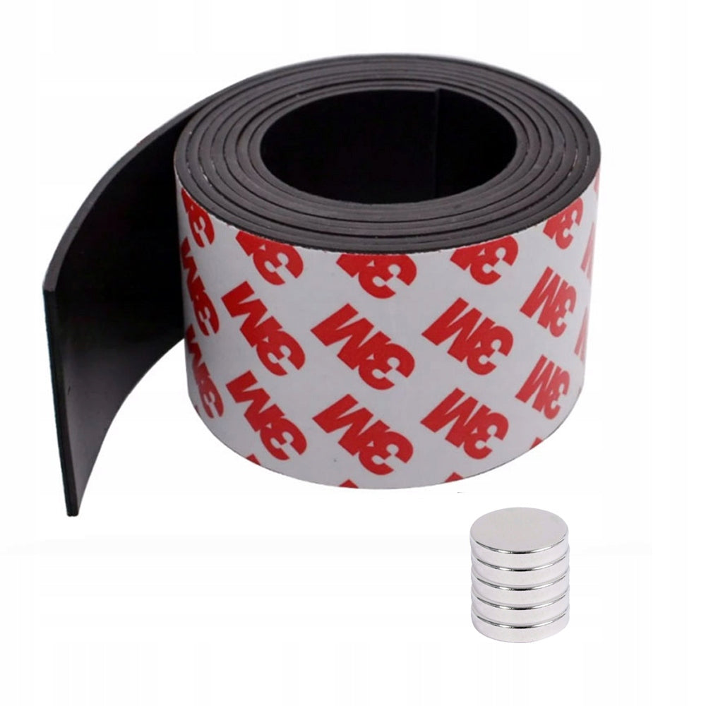 MAGNETIC TAPE with adhesive 3M SELF-ADHESIVE, DIMENSIONS: 500cm / 40mm / 1,5mm