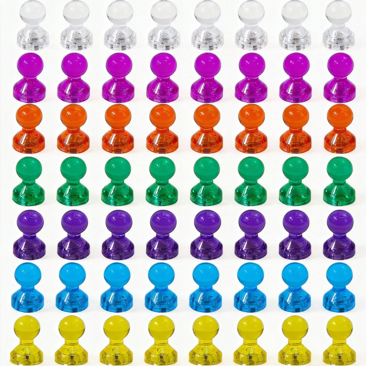 MAGNETS SET OF 56 PIECES COLORFUL MAGNETS FOR BOARDS AND FRIDGE Number of pieces on offer 56 szt.