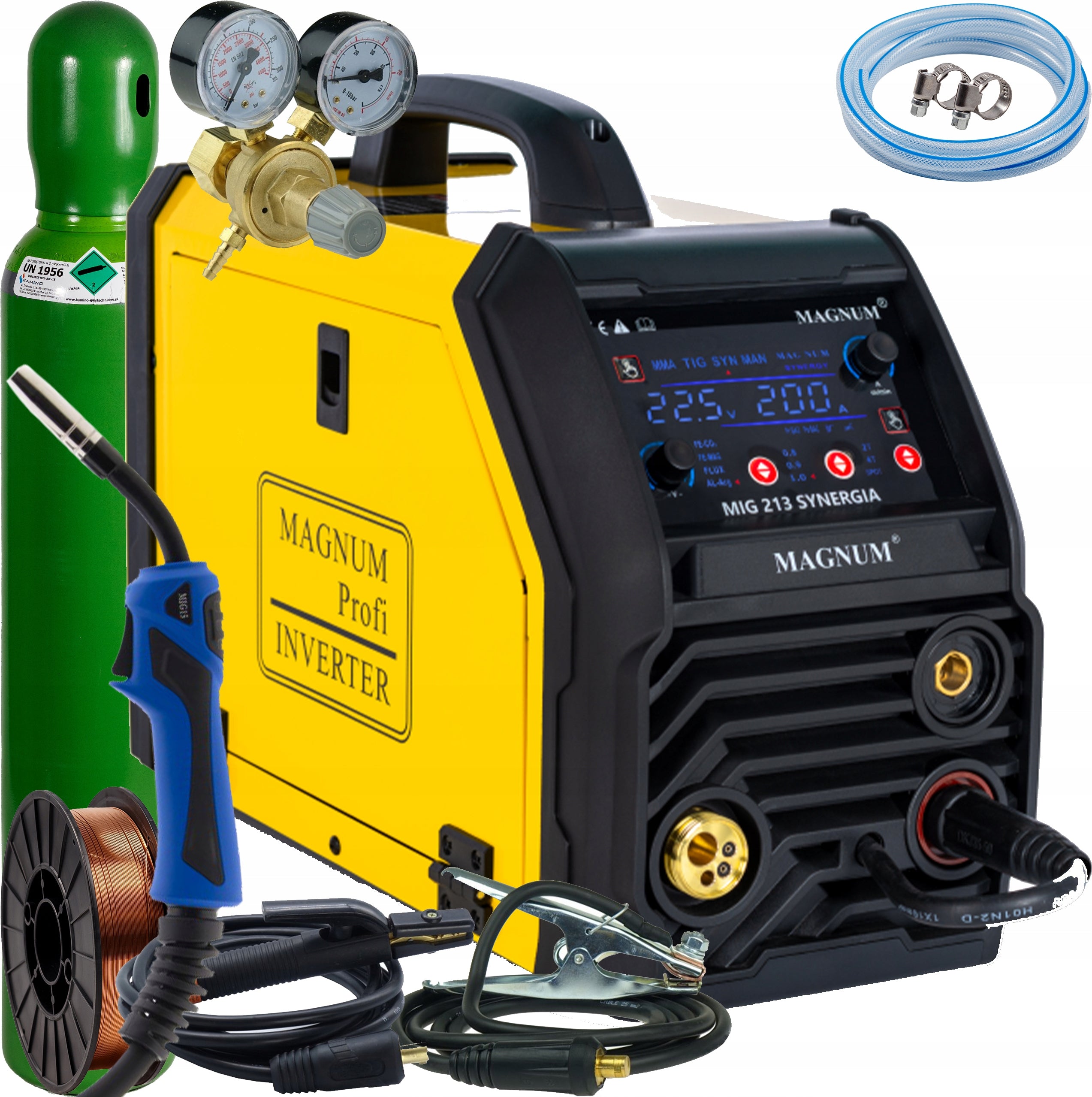 MAGNUM MIG 213 SYNERGY MIG/MAG MMA TIG FLUX 200A 230V SET4