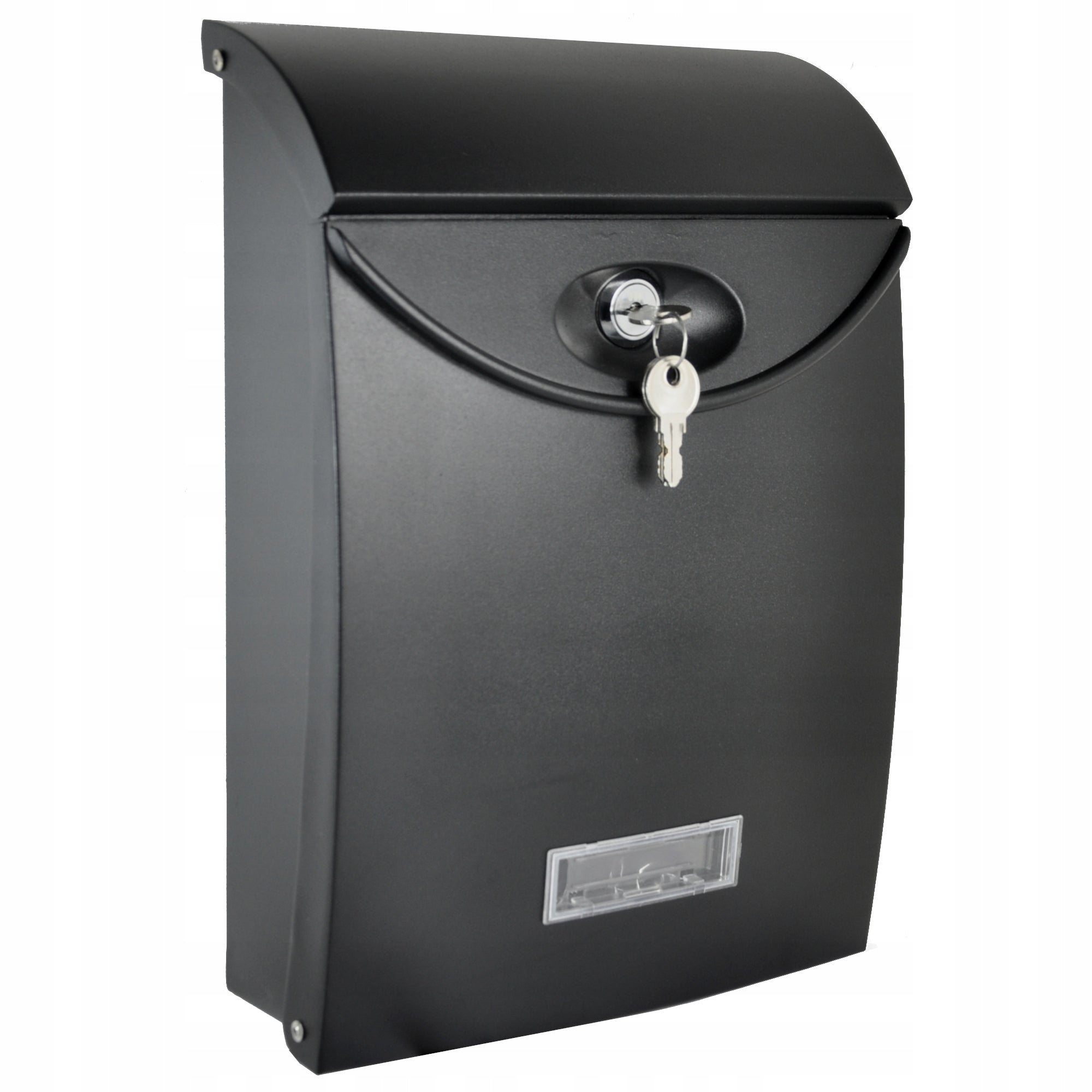 MAILBOX CONVEX MODERN 3 KEYS, SCREWS Color black