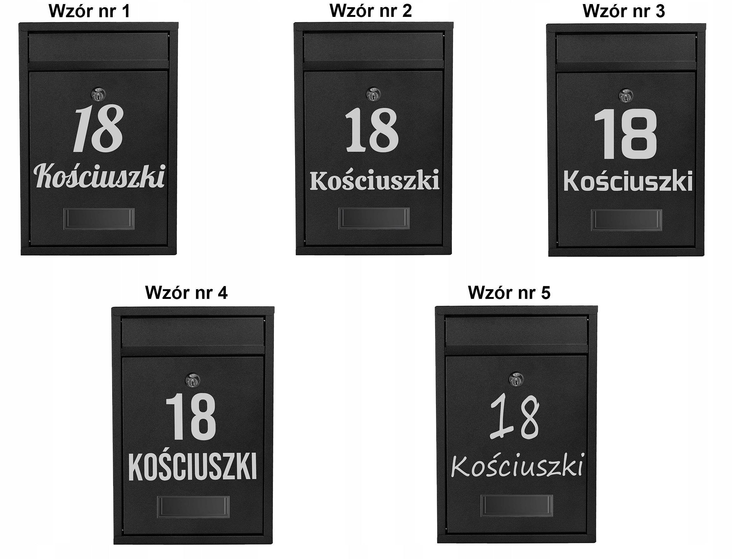 MAILBOX FOR LETTERS MAIL FENCE BLACK WITH HOUSE NUMBER ADDRESS Manufacturer code 5902340325544