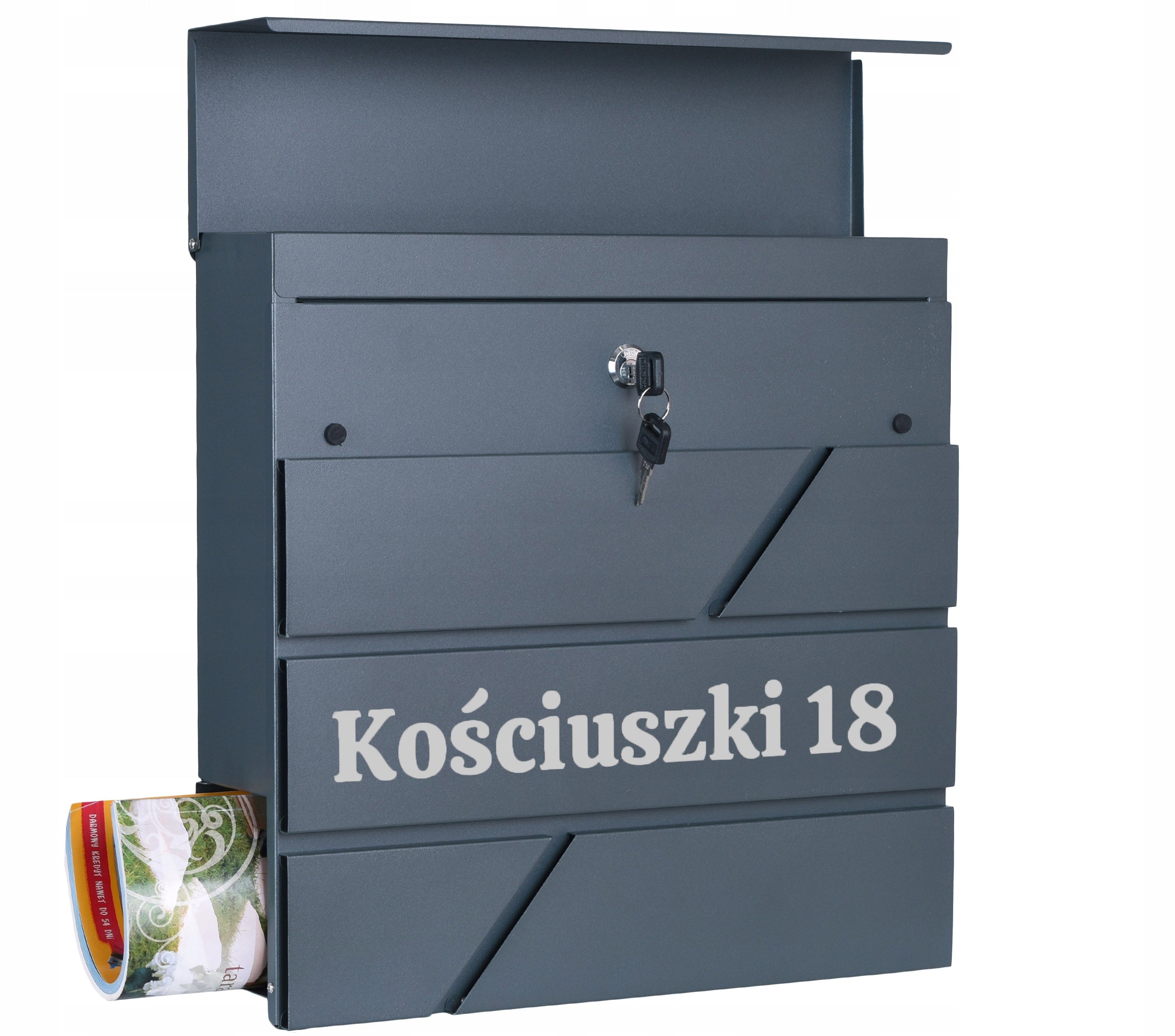 MAILBOX FOR LETTERS MAIL WITH NEWSPAPER HOUSE NUMBER STREET NAME Manufacturer code 5902340327630