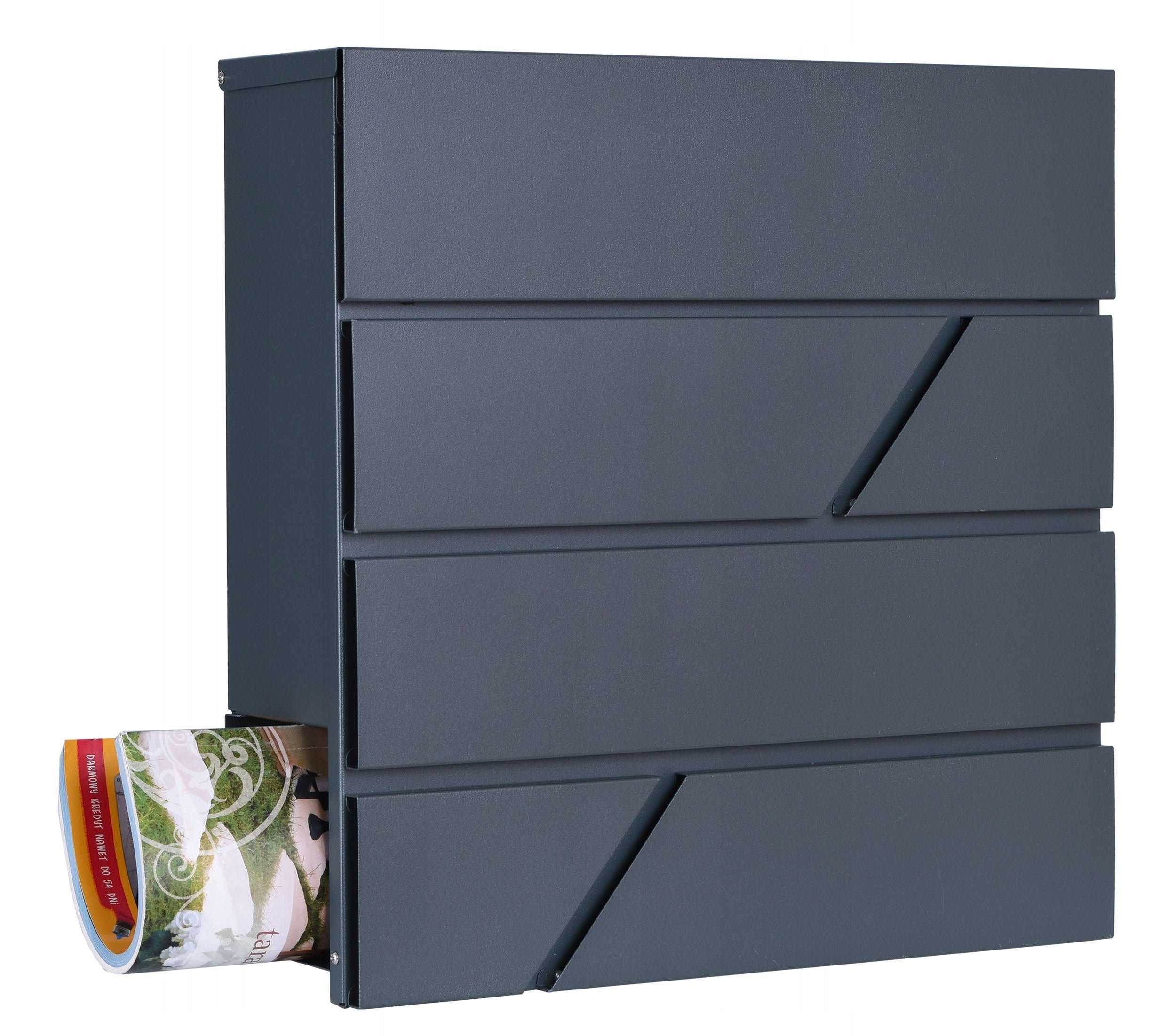 MAILBOX FOR LETTERS NEWSPAPER STEEL MOUNTING KIT