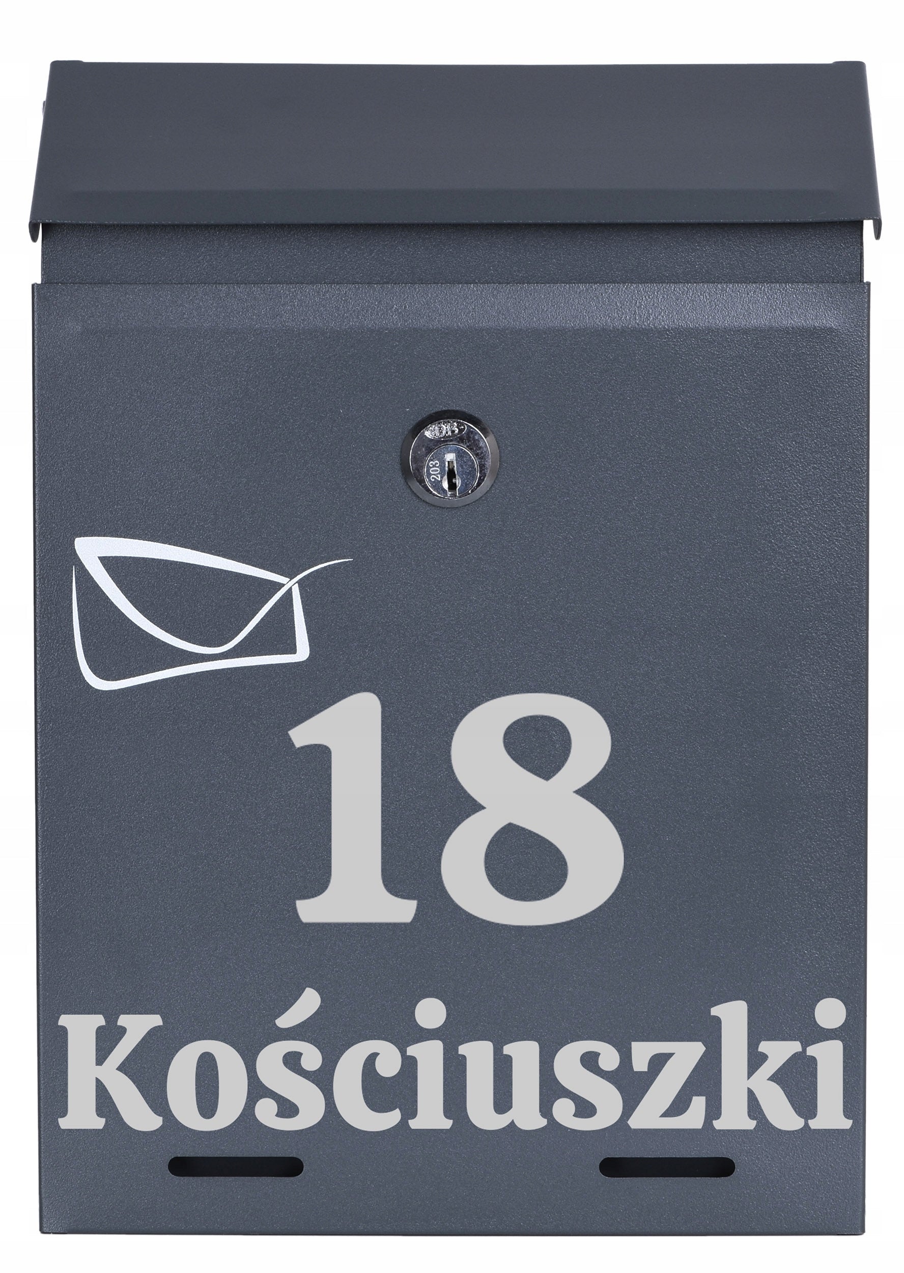 MAILBOX FOR LETTERS NEWSPAPERS WITH HOUSE NUMBER STREET NAME ANTRACYTOWA Manufacturer code 5902340329405