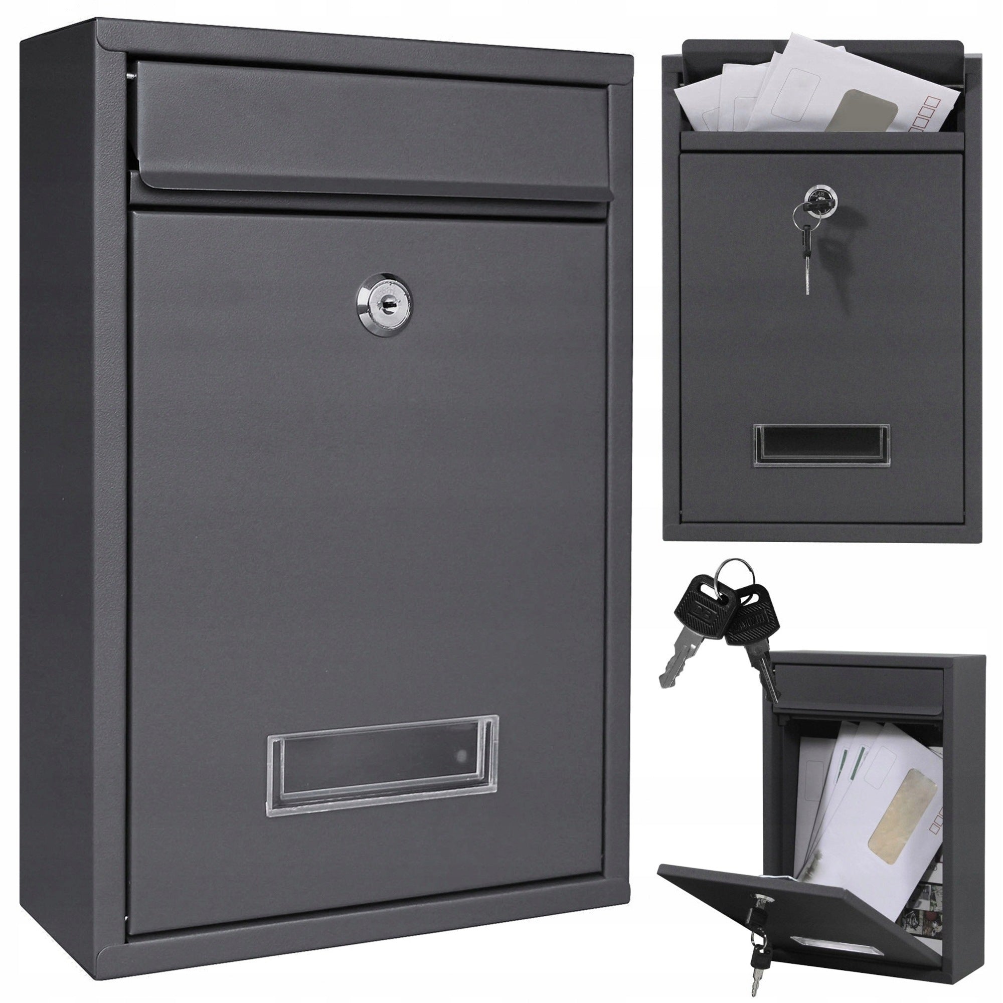 MAILBOX FOR NEWSPAPERS Mail ANTHRACITE for home SEVERNO