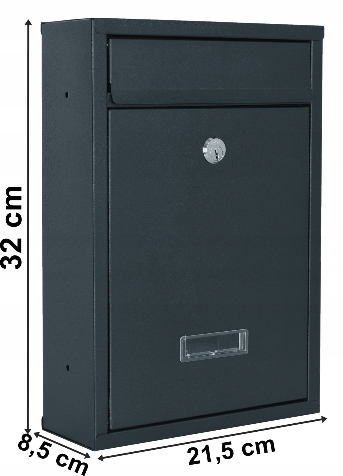 MAILBOX STEEL ANTHRACITE WITH KEY WITH WINDOW Manufacturer code 5902340321829