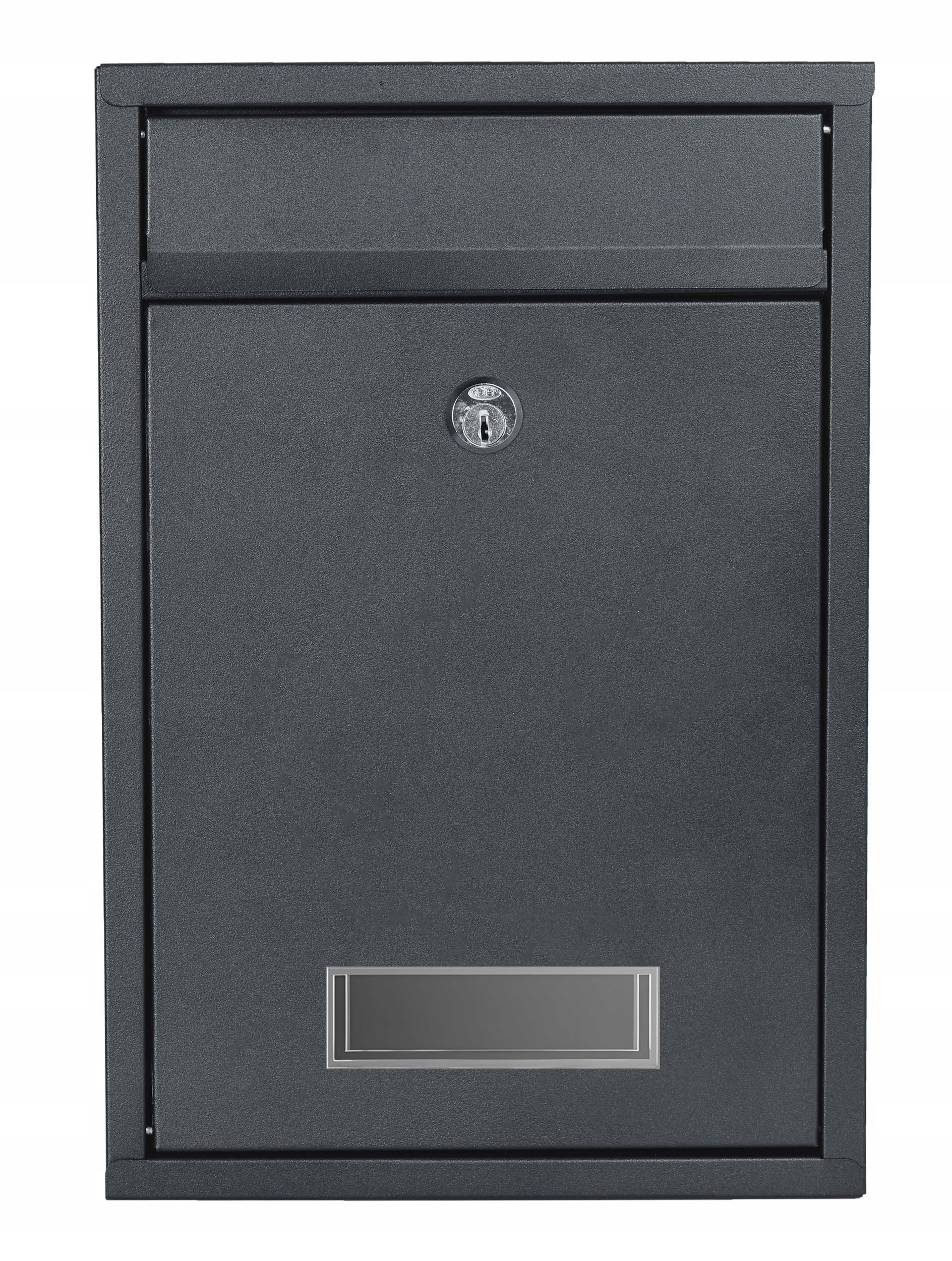 MAILBOX STEEL ANTHRACITE WITH KEY WITH WINDOW