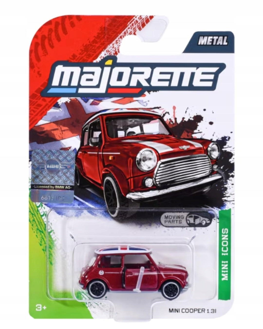 MAJORETTE MINI ICONS MINI COOPER 1.3I RED 1:64 NEW METAL MODEL