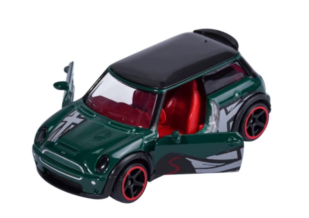 MAJORETTE MINI ICONS MINI COOPER S GREEN 1:64 NEW METAL MODEL Packaging status original