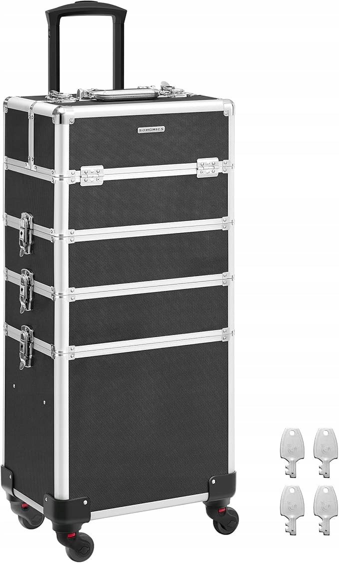 MAKEUP CASE PROFESSIONAL MAKE-UP ARTIST ORGANIZER ON WHEELS SONGMICS