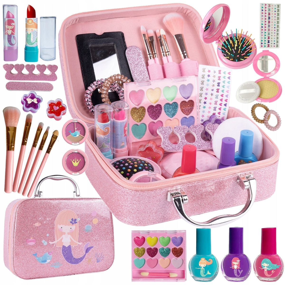 MAKEUP PAINTING SET FOR CHILDREN Cosmetic Bag MAKEUP MANICURE Kid's age 3＋ years