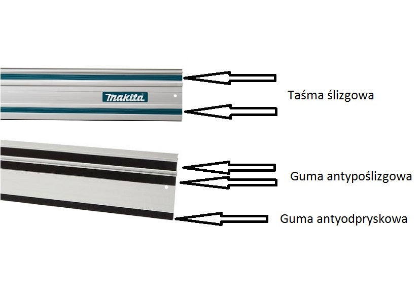 MAKITA ANTI-CHIPPING RUBBER FOR RAIL SP6000 DSP600 1,9M ORIGINAL 423386-9 Manufacturer code 423386-9