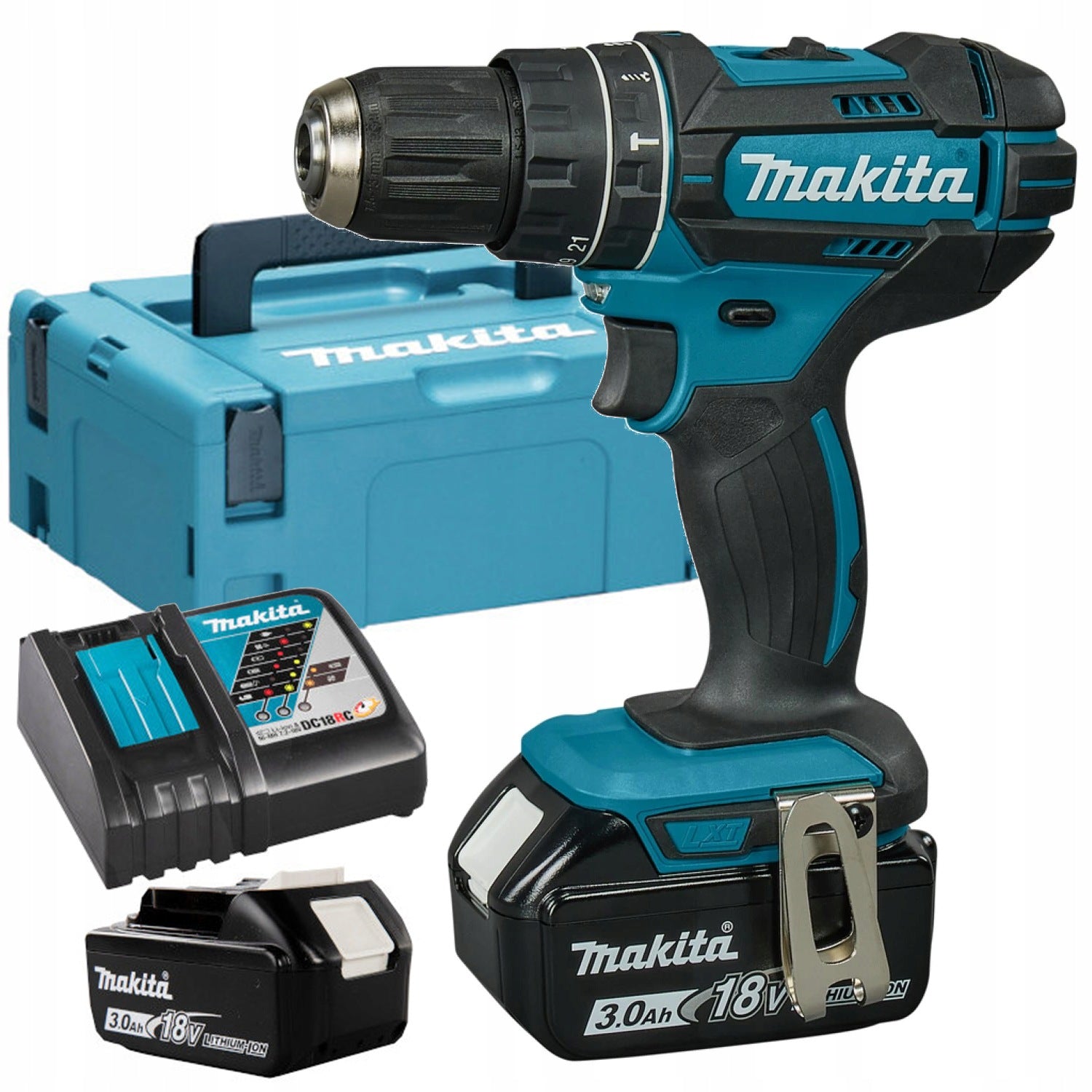 MAKITA DDF482RFJ Cordless Drilling Machine 18V LXT 2x3,0Ah MAKPAC