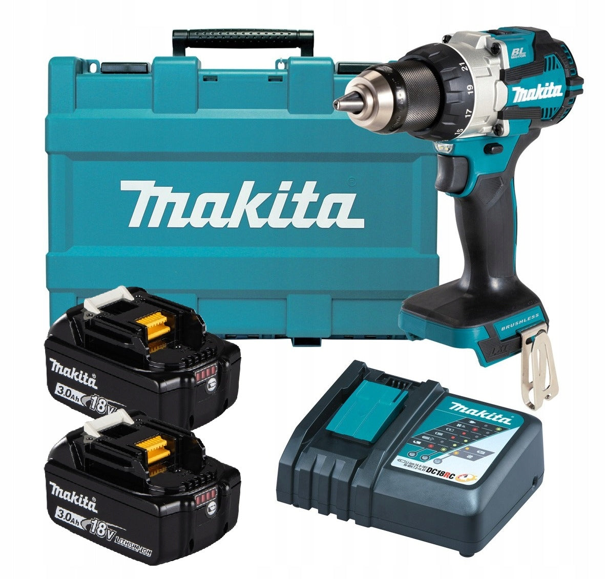 MAKITA DDF489RFE Drill Cordless Screwdriver 2x3Ah DC18RC Case