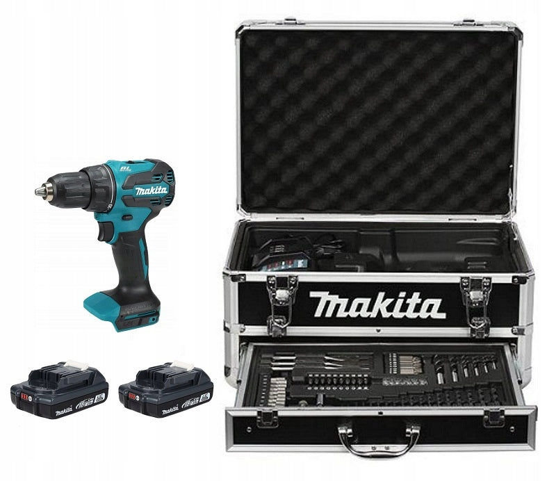 MAKITA DDF490WVX7 SCREWDRIVER 18V 2AKU ALUMINIUM BOX + ACCESSORIES