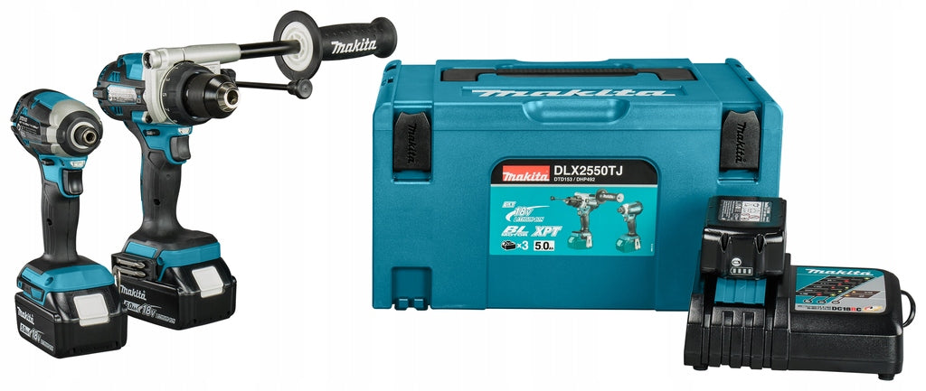 MAKITA DLX2550TJ DHP492 DTD153 MAKPAC 3x5.0Ah Manufacturer code DLX2550TJ