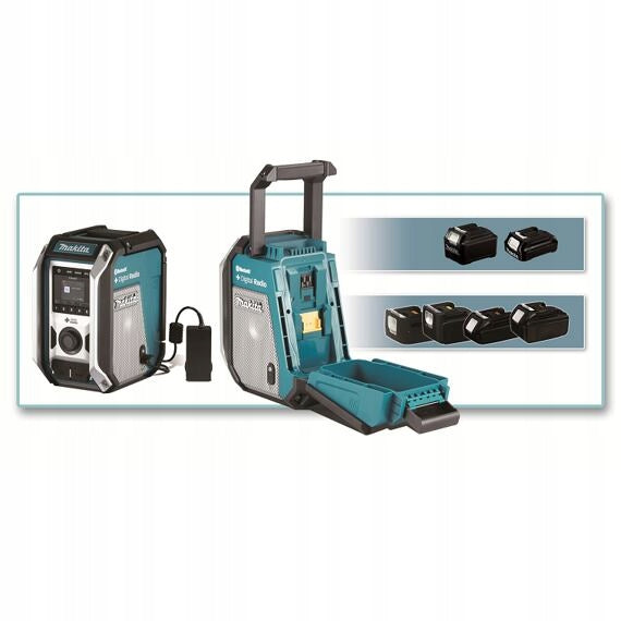 MAKITA DMR115 aku rádio DAB, Bluetooth, bass subwoofer, 10,8/12/14,4/18V CX Series DMR115