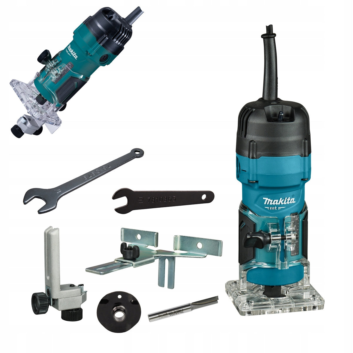 MAKITA MT Single-handed milling machine 530W 6 mm + straight cutter M3702B