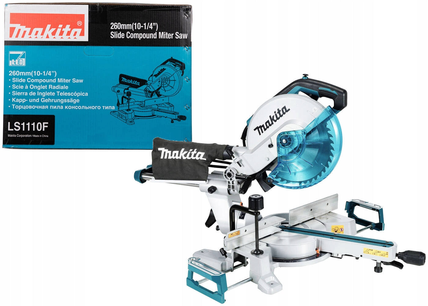MAKITA Miter saw miter saw with feed travel 260mm 1450W LS1110F