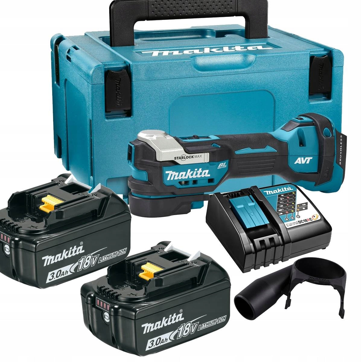 MAKITA STARLOCK Multi-tool DTM52RFJ 18V 2x3AH + ŁAD+ ADAPTER