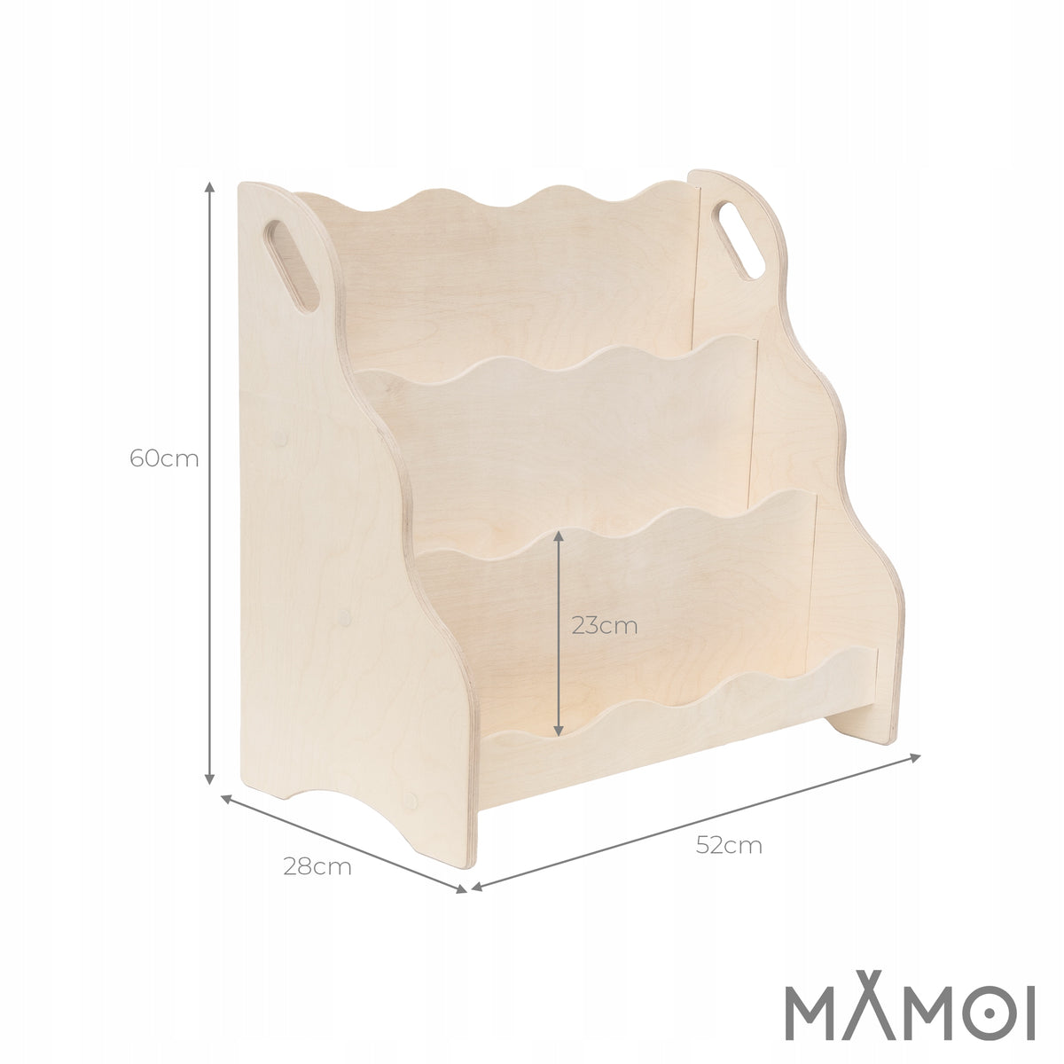 MAMOI Bookcase and cabinet for children's books| Bookshelf WAVE Manufacturer code POL_NAZ_PIO-FALA