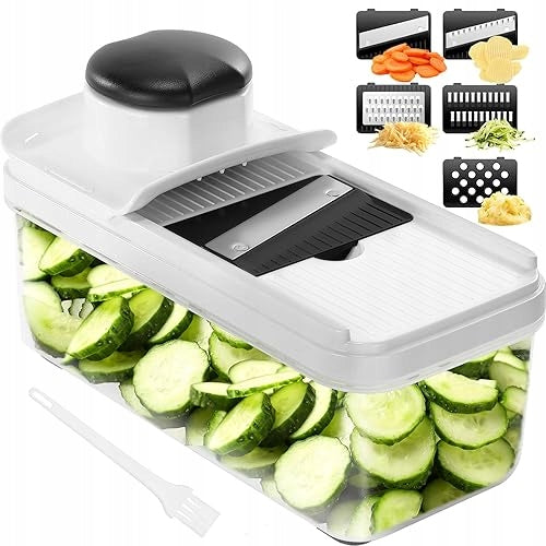 MANDOLIN SLICER 5IN1 FOR VEGETABLES WITH STAINLESS STEEL CONTAINER 1