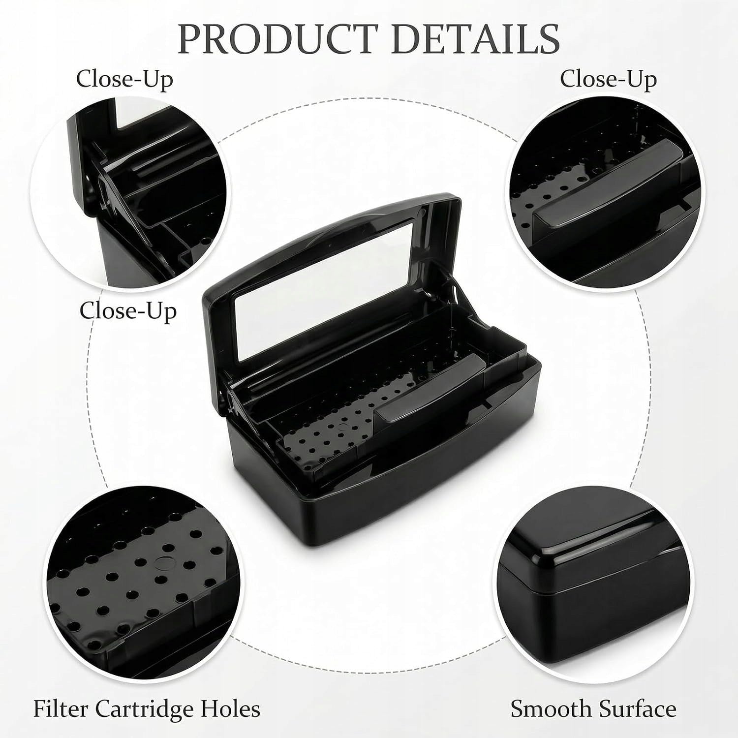 MANICURE TOOL STERILIZER DISINFECTANT BATHTUB WITH STRAINER Kind ballpoint