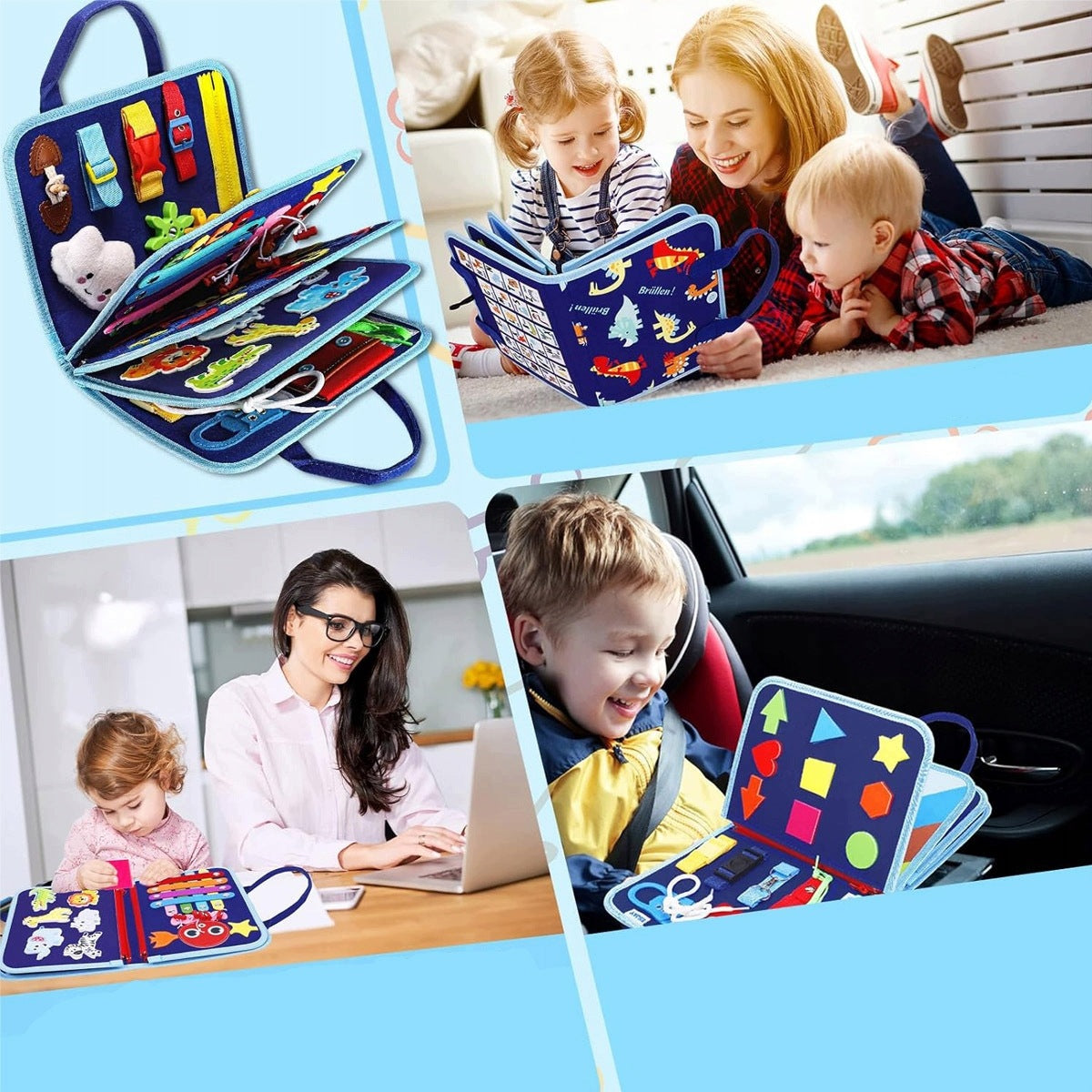 MANIPULATION BOARD EDUCATIONAL SENSORY BOOK SOFT Brand no brand