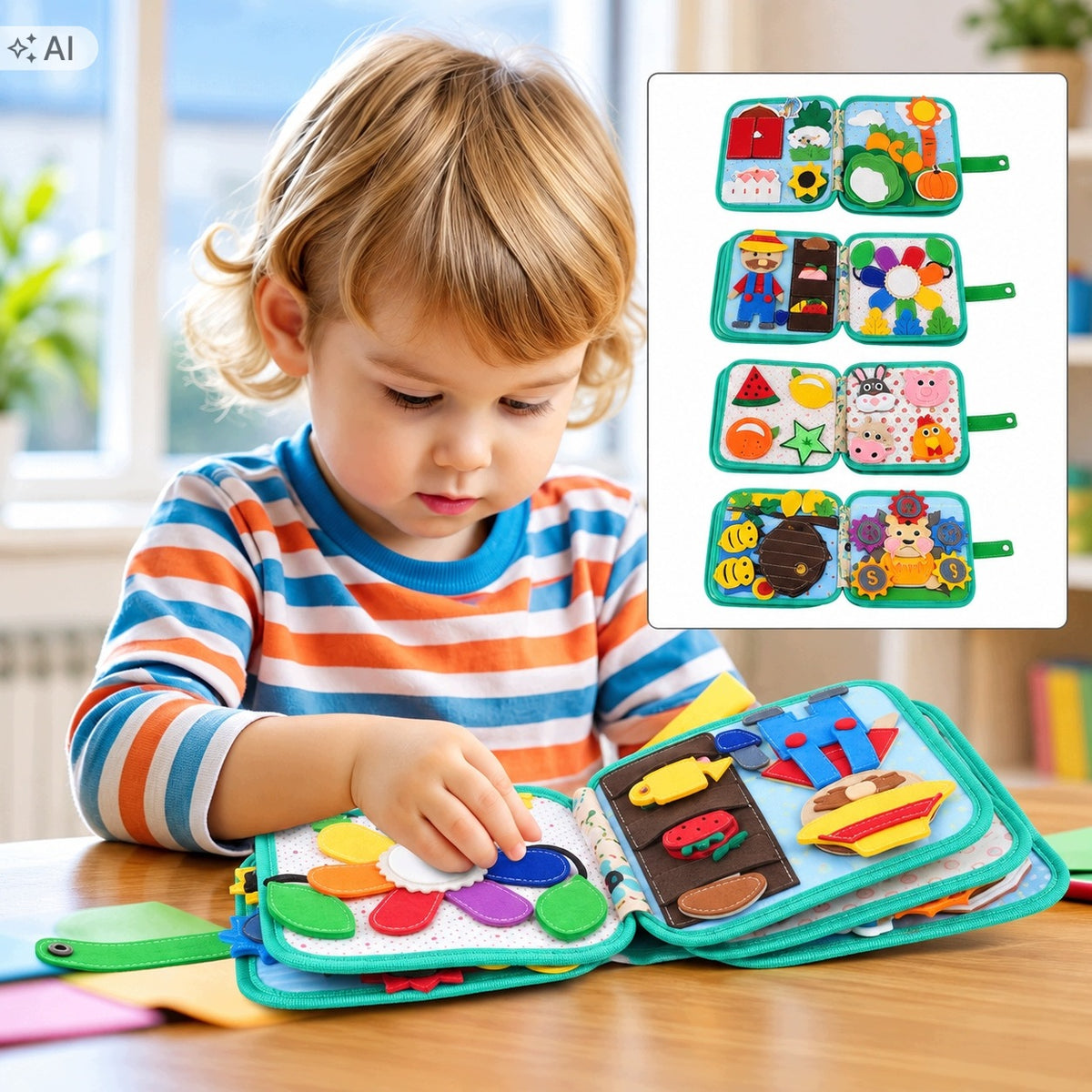 MANIPULATION BOARD SENSORY COW MONTESSORI ANIMALS FELT 3D Manufacturer code EDUKACYJNA NAUKA