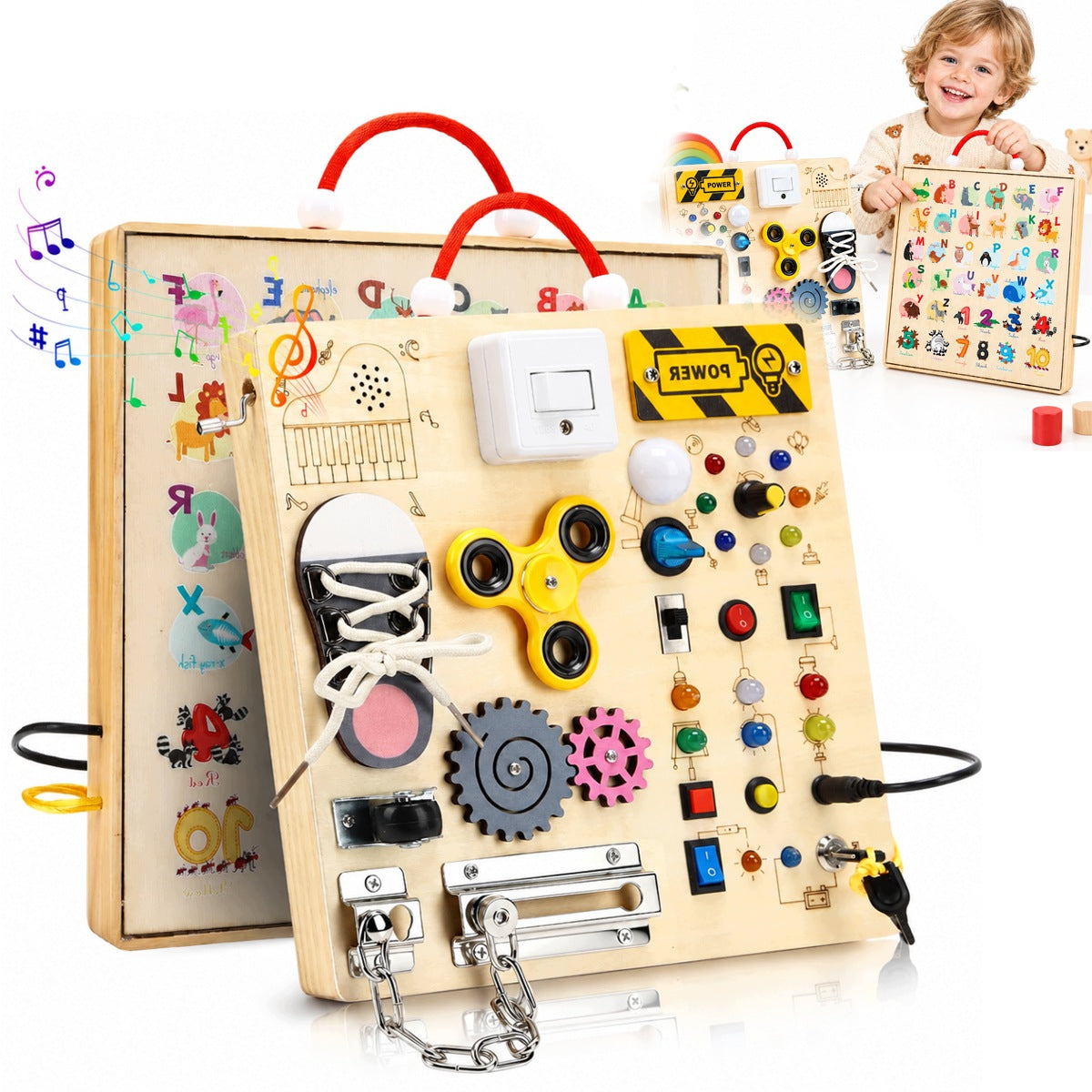 MANIPULATION BOARD SENSORY LED LIGHT SWITCH MONTESSORI