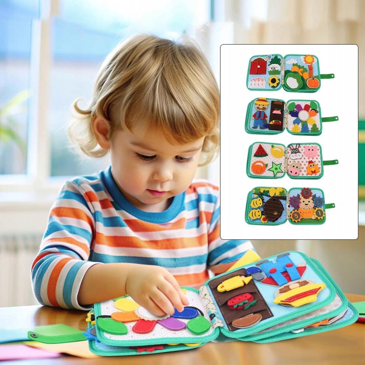MANIPULATIVE EDUCATIONAL BOOK SENSORY BOARD MONTESSORI 3D Packaging status original