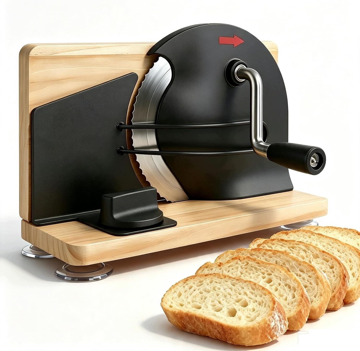 MANUAL BREAD SLICER 1-20MM SUCTION CUP STEEL BLADE