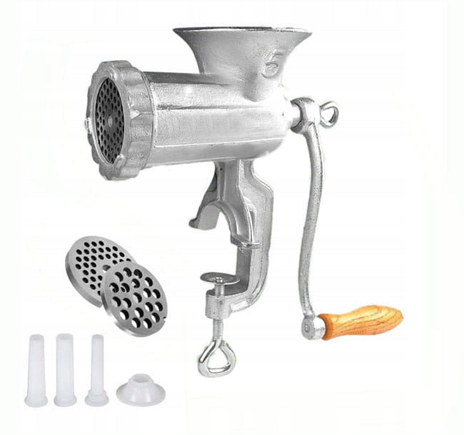 MANUAL CAST IRON MEAT GRINDER SIEVE 5,8 MM / SIZE #5 / FUNNELS