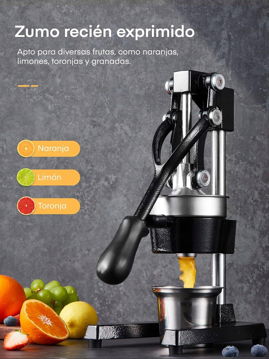 MANUAL CITRUS FRUIT JUICER HEAVY SOLID FOR VARIOUS FRUITS Power rating 11 W