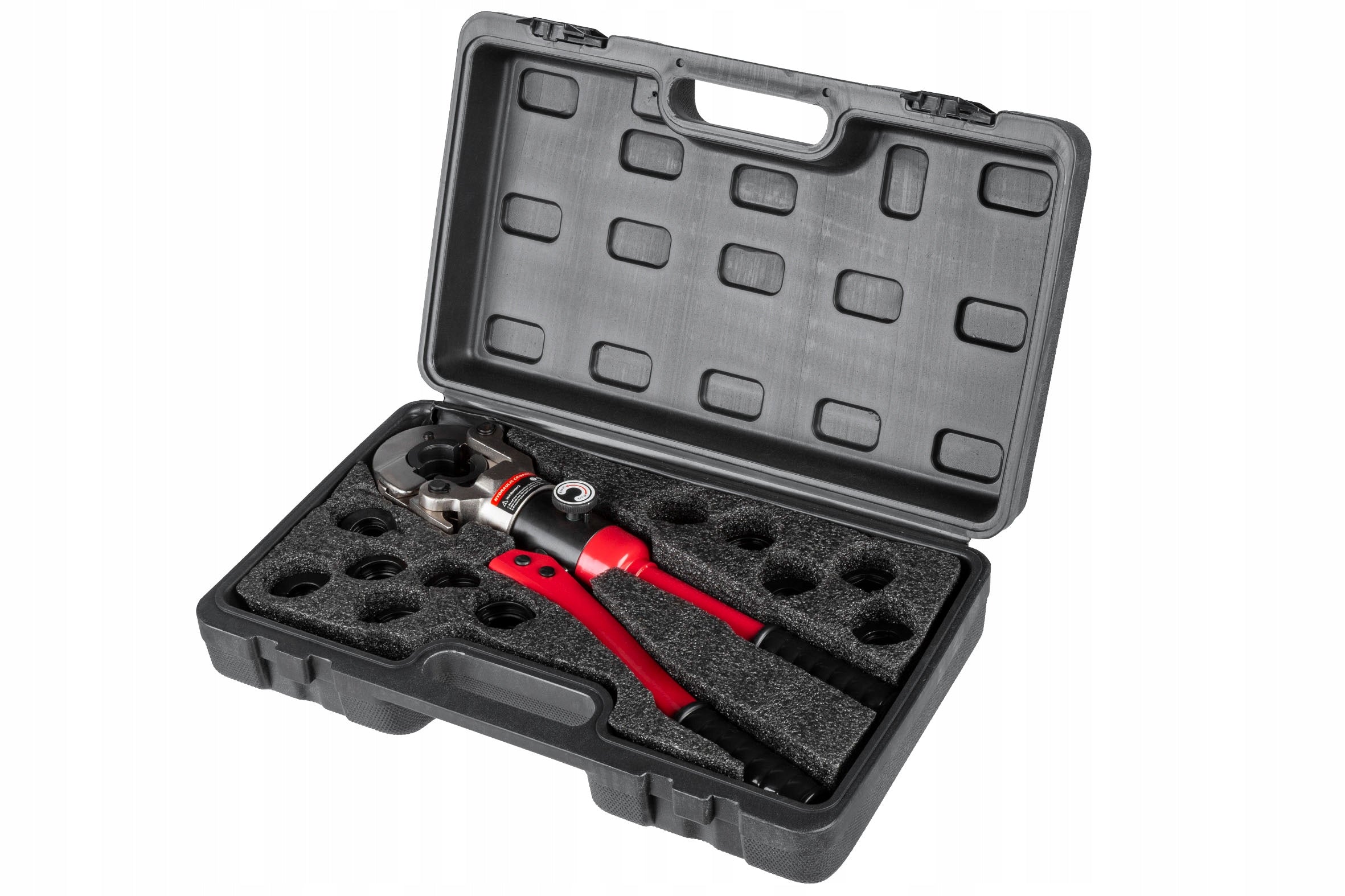 MANUAL CRIMPER FOR hydraulic PIPES with dies 12 pcs. SET suitcase Packaging status original