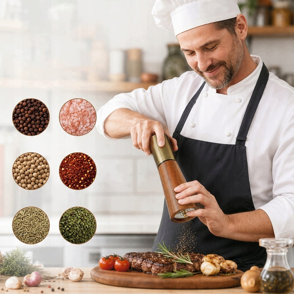 MANUAL GRINDER FOR PEPPER GRINDER STRONG THICKNESS ADJUSTMENT 2 PCS Packaging status original