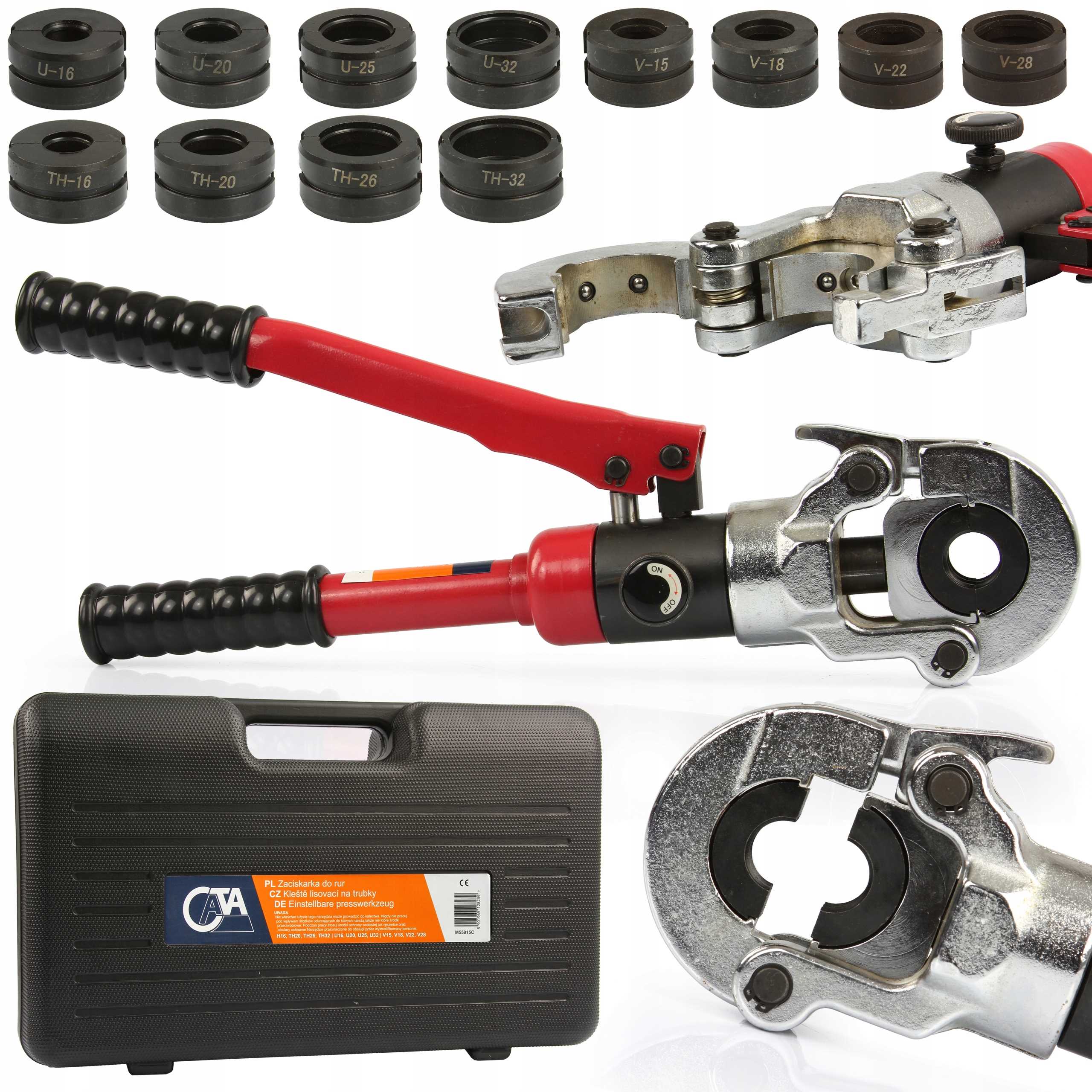 MANUAL HYDRAULIC CRIMPING MACHINE FOR PIPES 12PCS U TYPE TH V MAR-POL
