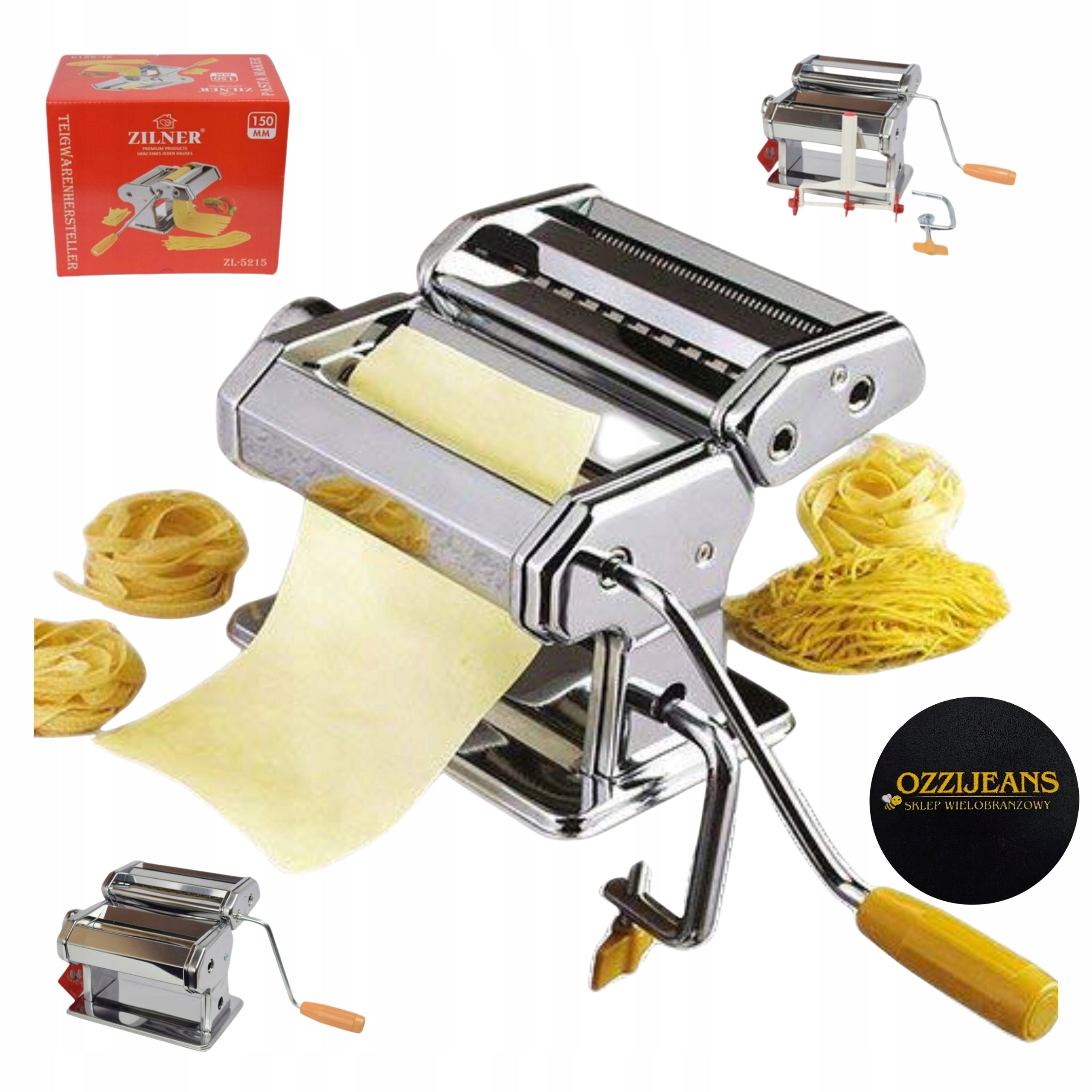 MANUAL MACHINE FOR ROLLING PASTA AND DOUGH STAINLESS STEEL SET XXL