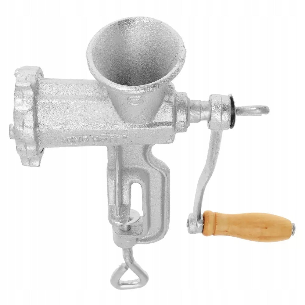 MANUAL MEAT GRINDER Cast Iron No. 5 Stuffer 3 Sita 3 Funnels Brand Kinghoff