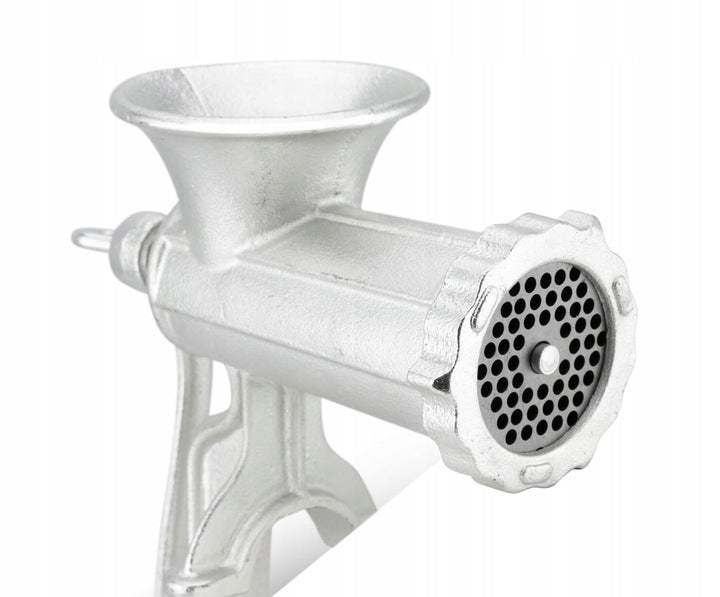 MANUAL MEAT GRINDER Cast Iron No. 8 Stuffer 3 Sita 3 Funnels Sieve hole diameter 3, 5, 8 mm
