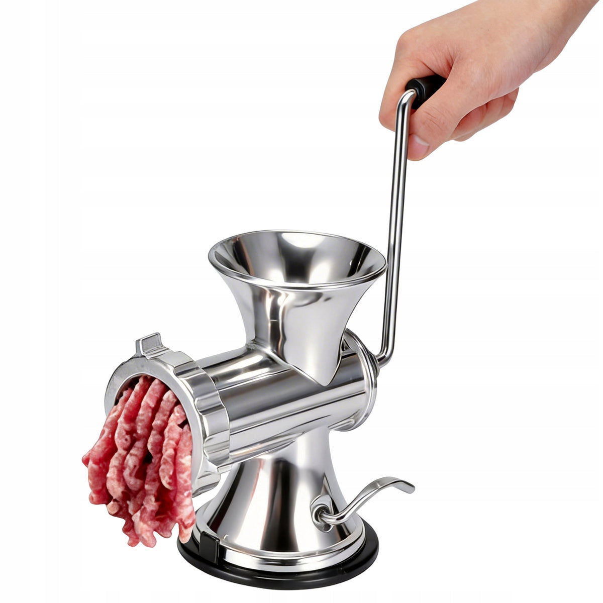 MANUAL MEAT GRINDER FOR PREPARING MINCED SAUSAGE MEAT