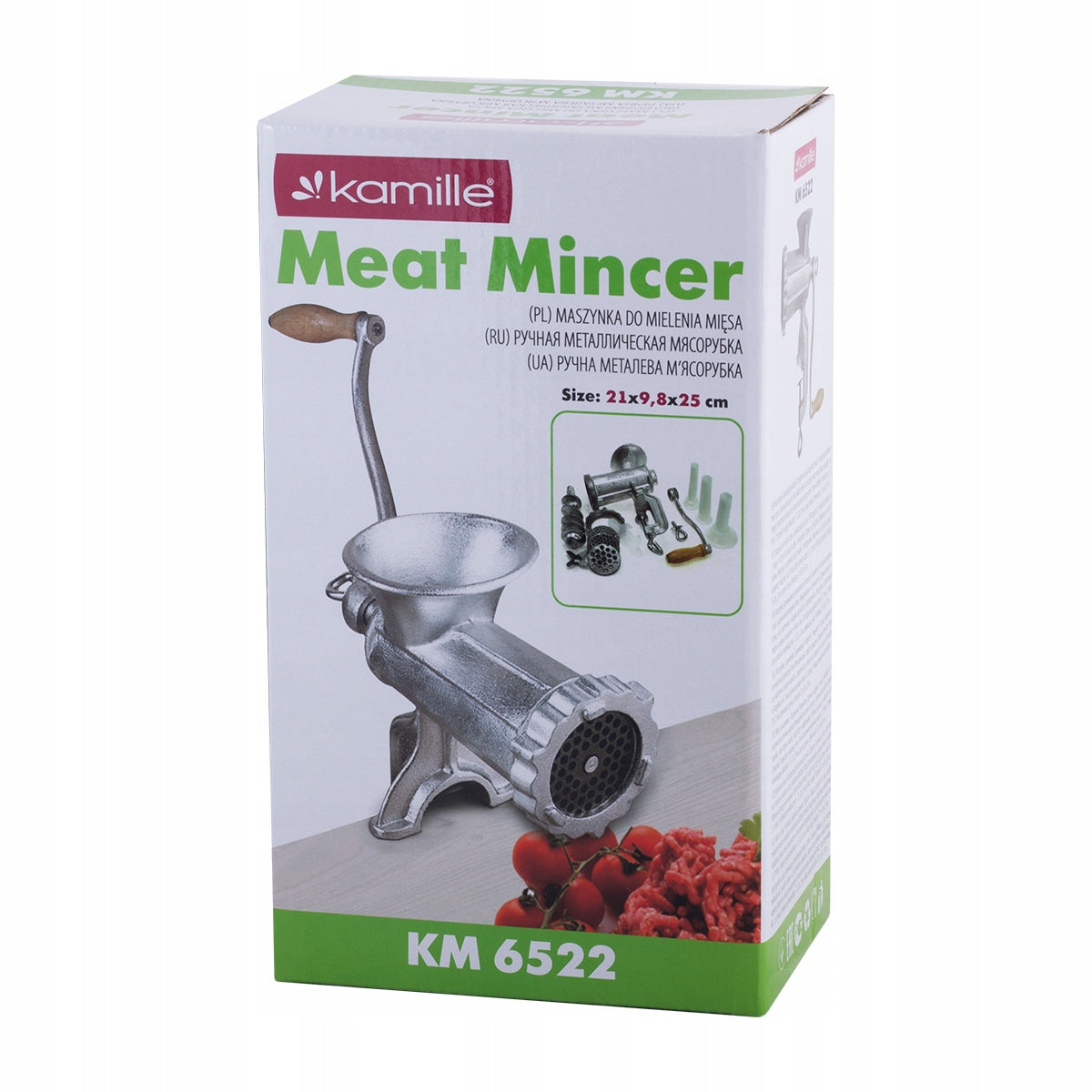 MANUAL MEAT GRINDER NO. 8 STUFFER Grinding efficiency 1 kg/min