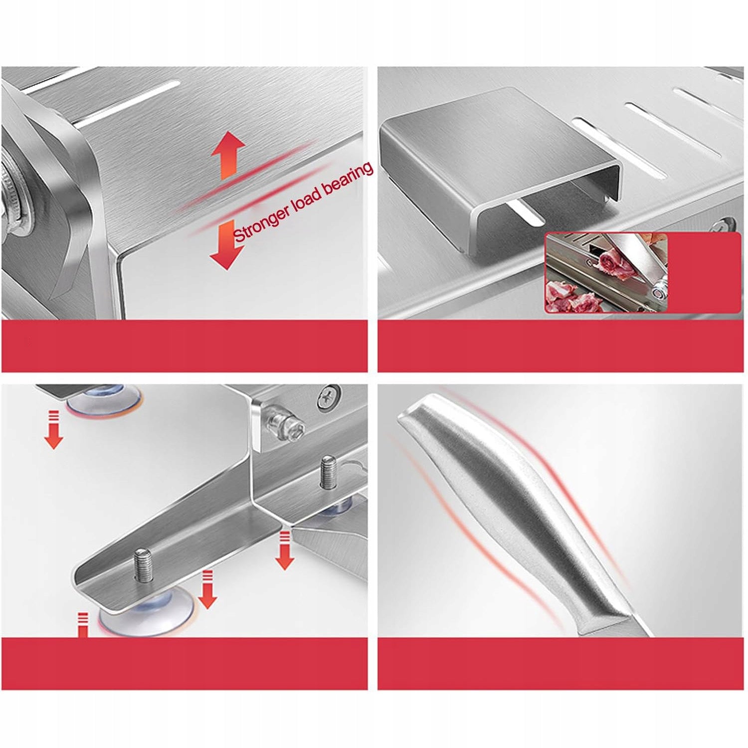 MANUAL SLICER FOR MEAT, MUTTON, VEGETABLES, FRUIT, MEAT, SAUSAGE, STEEL Brand no brand