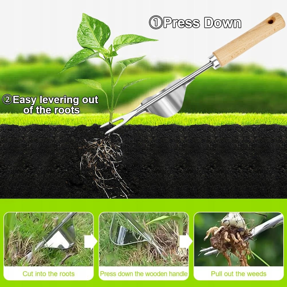 MANUAL WEED PULLER SET 3 PIECES STAINLESS STEEL EAN (GTIN) 610934493696