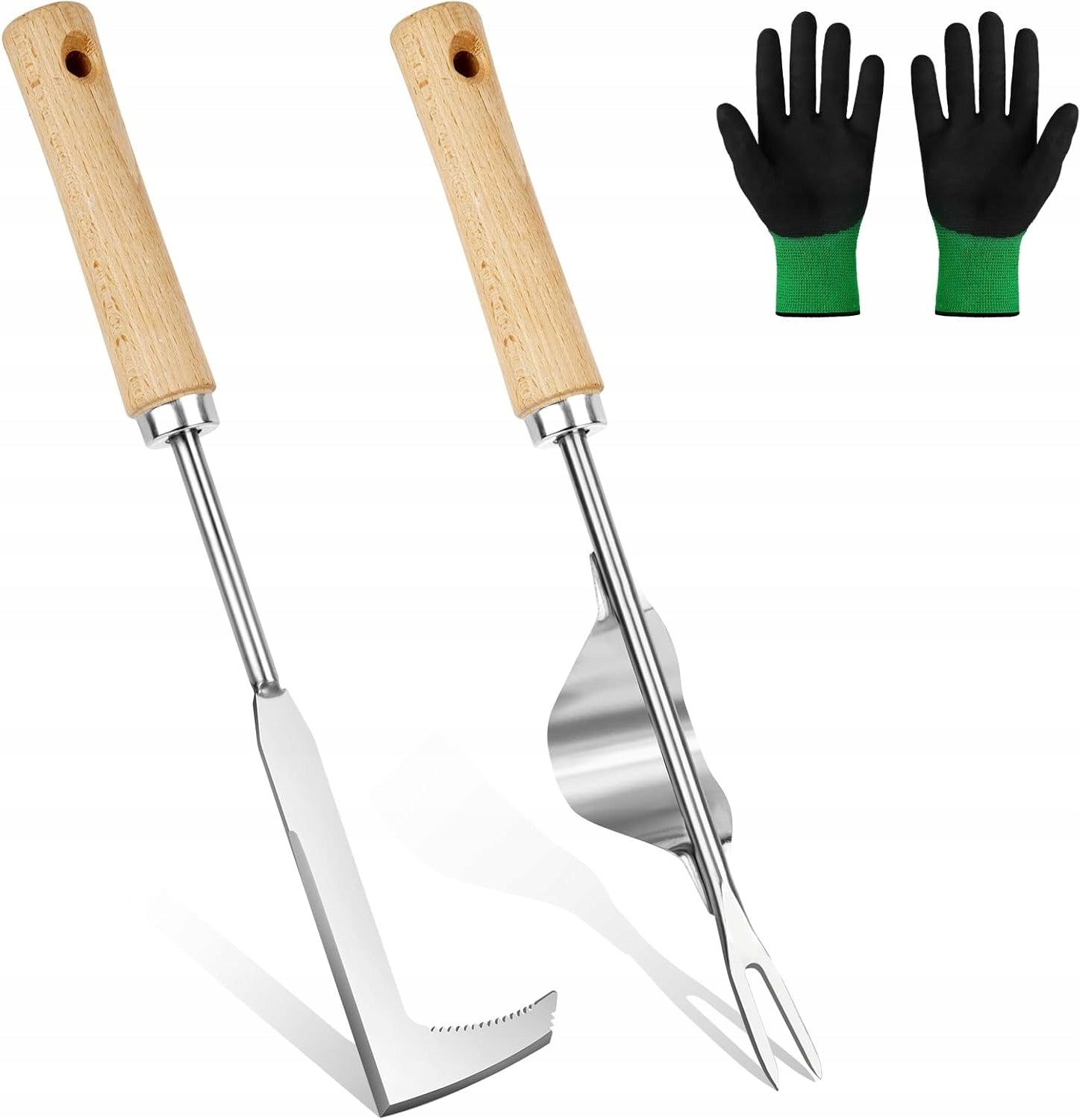 MANUAL WEED PULLER SET 3 PIECES STAINLESS STEEL