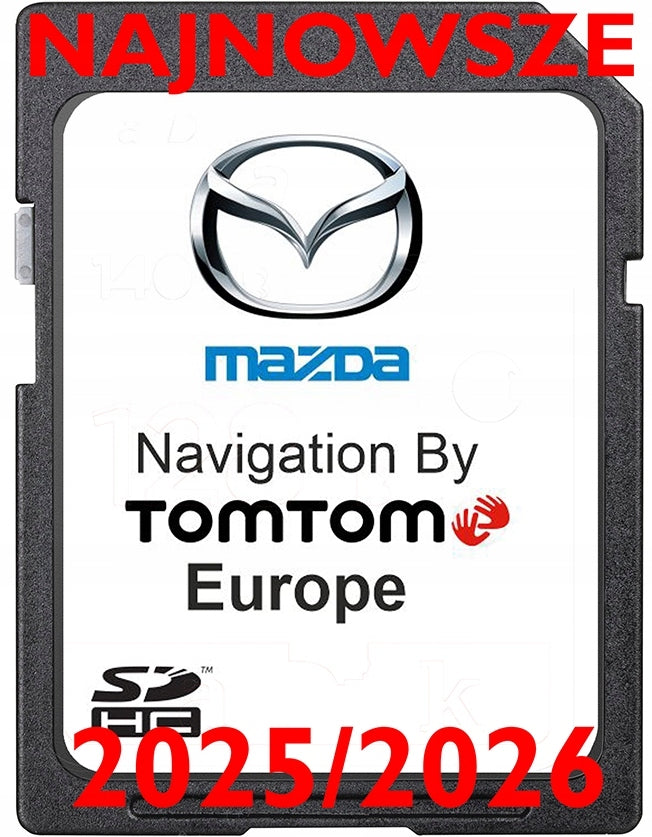MAP CARD TOMTOM NB1 LIVE MAZDA 6 CX-5 CX-9 2025 11.45 EUROPE RADAR