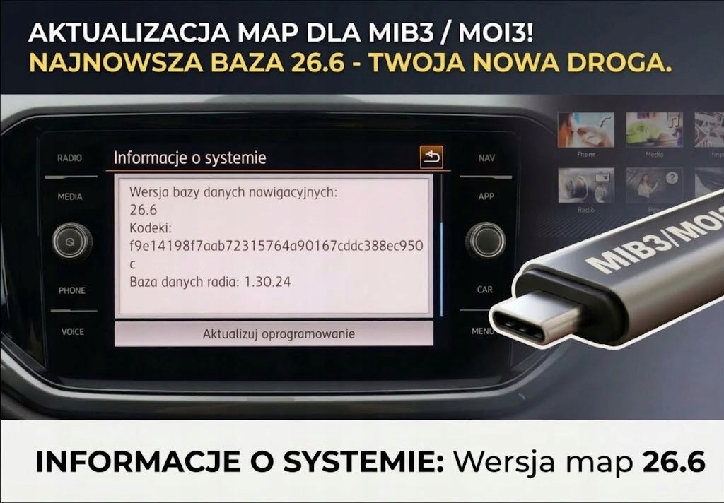 MAP DISCOVERY MEDIA/PRO GEN3 MOI3 2026 FOR PASSAT GOLF T-ROC ID TIGUAN